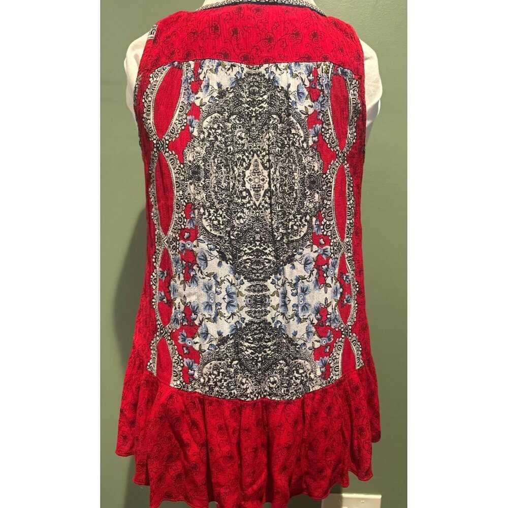 Patrons of Peace Embroidered Boho Tank Top Women’s Small Gypsy Festival - Picture 5 of 8